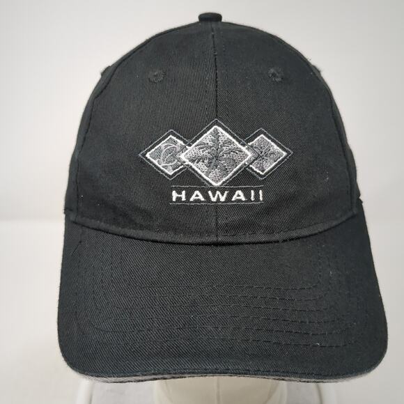 Hawaii Strapback Baseball Cap Black OS Adjustable Surfware Hawaiian Classics - Picture 2 of 9